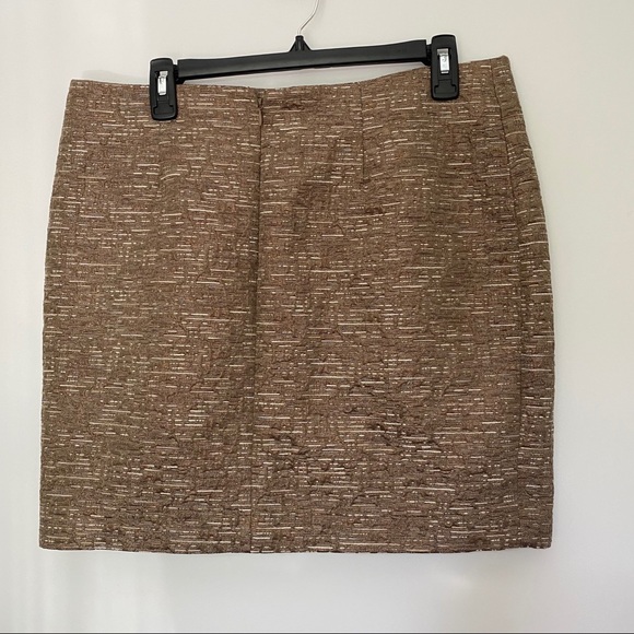 Michael Kors Brown/Gold Metallic Skirt - Picture 3 of 3